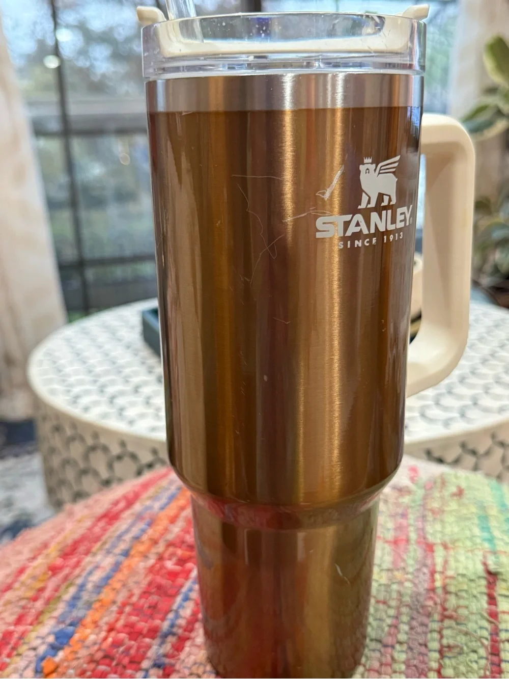 🥉Stanley Metallic GOLD/Bronze insulated Tumbler with Handle 40oz - Picture 7 of 9